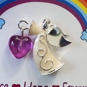 Avon silver tone inspirational angel pin